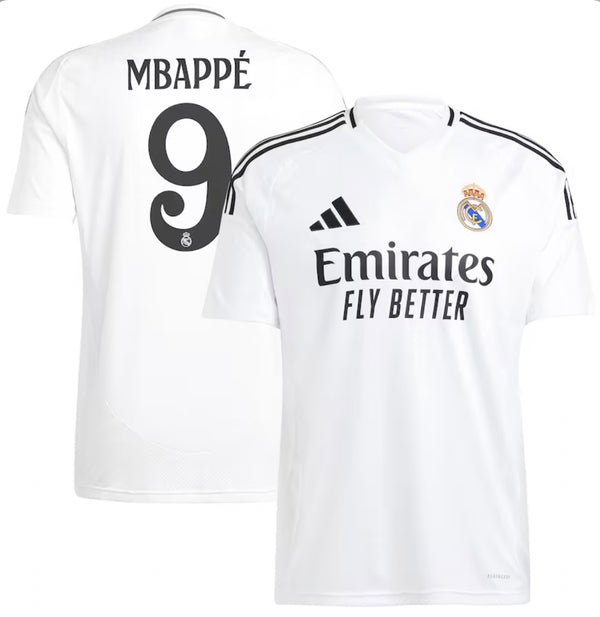 Kylian Mbappé Real Madrid adidas 2024/25 Home Replica Player Jersey - White